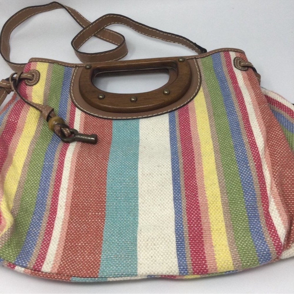FOSSIL CROSSBODY STRIPES Rainbow PURSE - HAND BAG - Picture 11 of 16